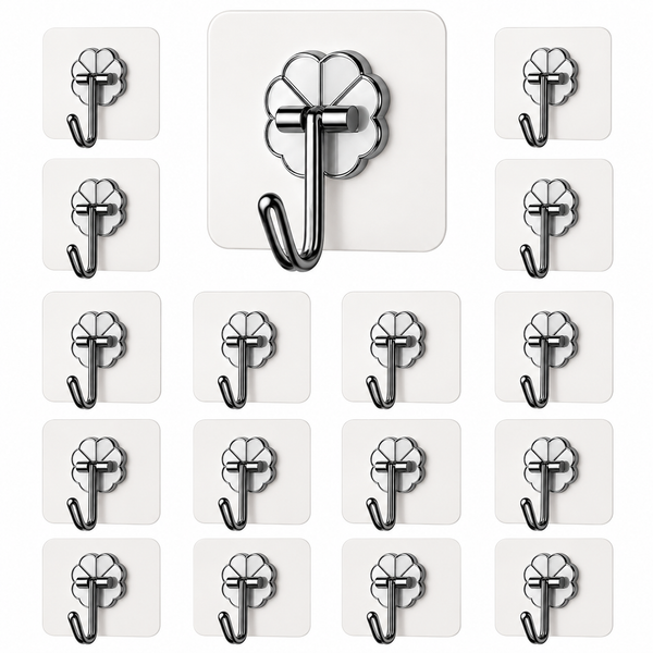 Unboxing a pack of 10 Flower Wall Hooks.